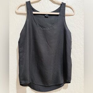 EUC Silk French Connection Black Textured Tank Top